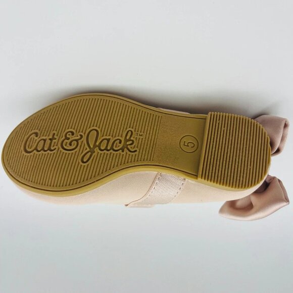 Toddler Girls' Joi Slip On Ballet Flats Pink Bow Back Elastic Strap Cat & Jack - Picture 6 of 6